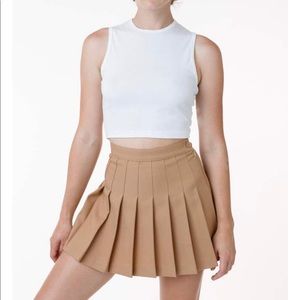 Los Angeles Apparel Tennis Skirt Beige NWOT